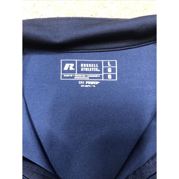 Russell Athletic Dri-power Lightweight 1/4 Zip Pullover Navy Blue Large - Picture 5 of 6